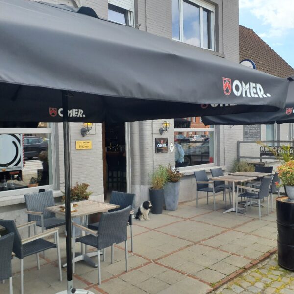 Omer Sunshade Umbrella's in field placement