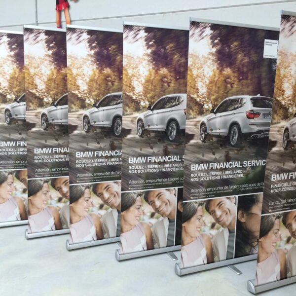 Roll-up displays for BMW