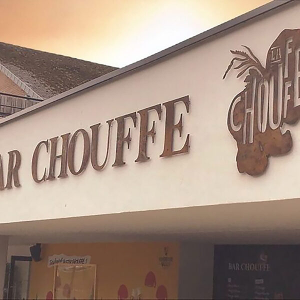 Bar Chouffe cortensteel lettering & logo